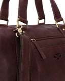 Monarch Leather Carryon Duffle rejsetaske, conker mørkebrun