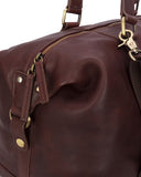 Monarch Leather Carryon Duffle rejsetaske, conker mørkebrun