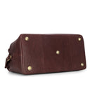 Monarch Leather Carryon Duffle rejsetaske, conker mørkebrun