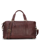 Monarch Leather Carryon Duffle rejsetaske, conker mørkebrun