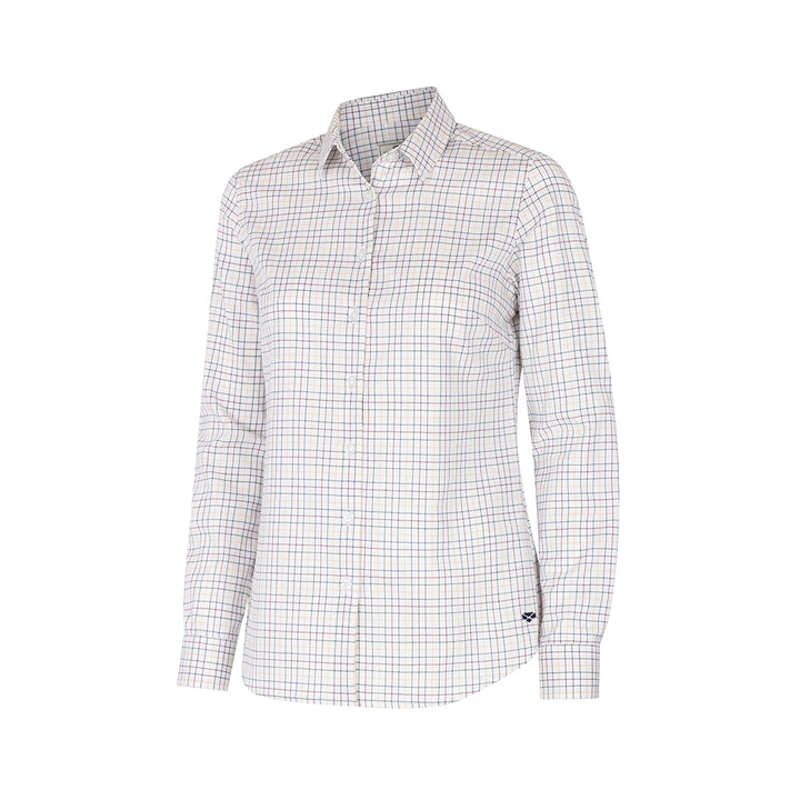 Callie Ladies Twill Check Shirt skjorte, grøn/gul/rød tern