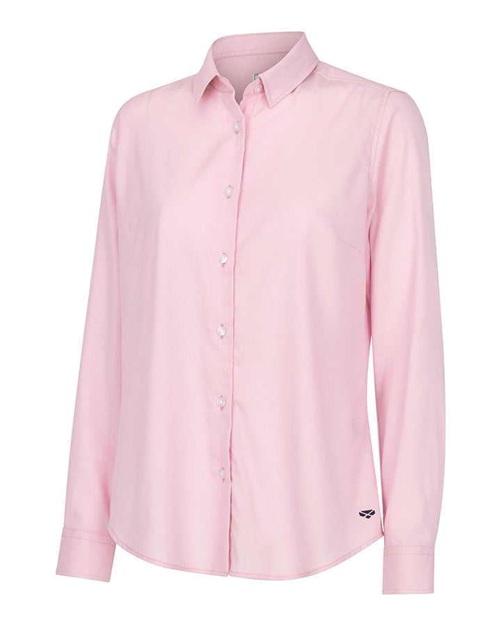 Callie Ladies Twill Check Shirt skjorte, pink ensfarvet