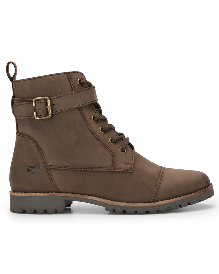 Ladies Bridle Buckle Boot bikerstøvle, brun