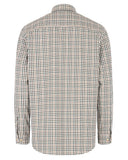 Garvock bomuldstwill skjorte, beige/grøn/cognac