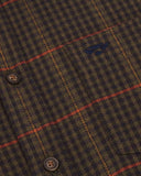 Skjorte Harris grøn ternet twill, herre, bomuld/uld