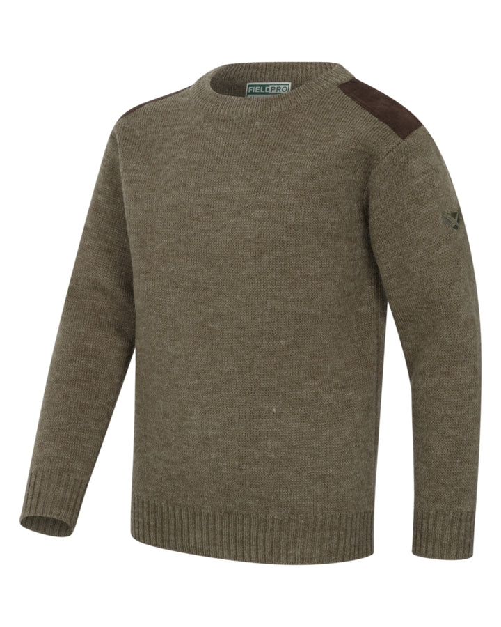 Melrose V-Neck Hunting Pullover, uldblanding, oliven