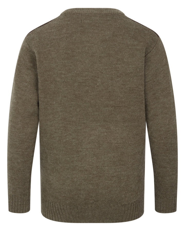 Melrose V-Neck Hunting Pullover, uldblanding, oliven