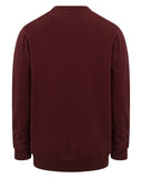 Stirling II pullover, bomuld, v-hals, berry red