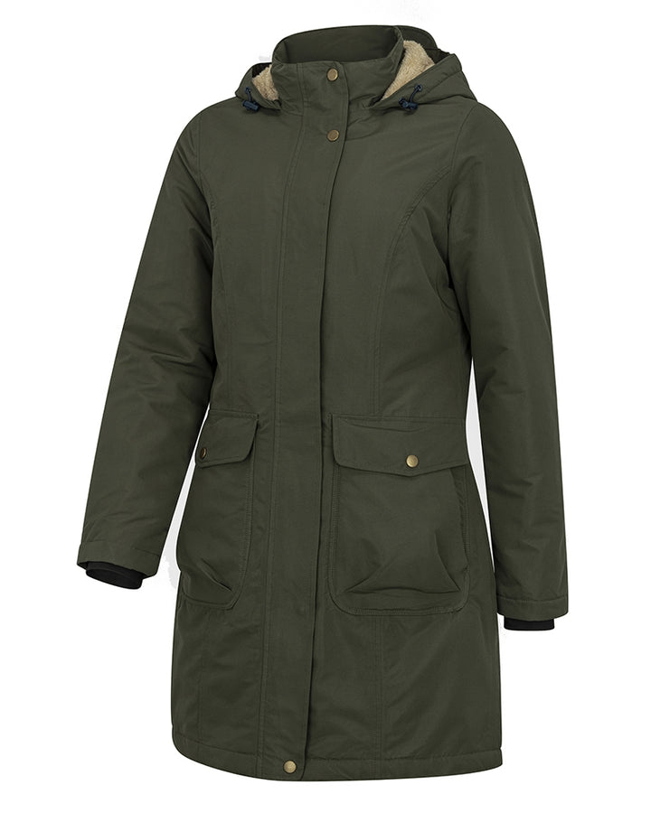Walker Ladies Long Coat fritidsfrakke, olivengrøn