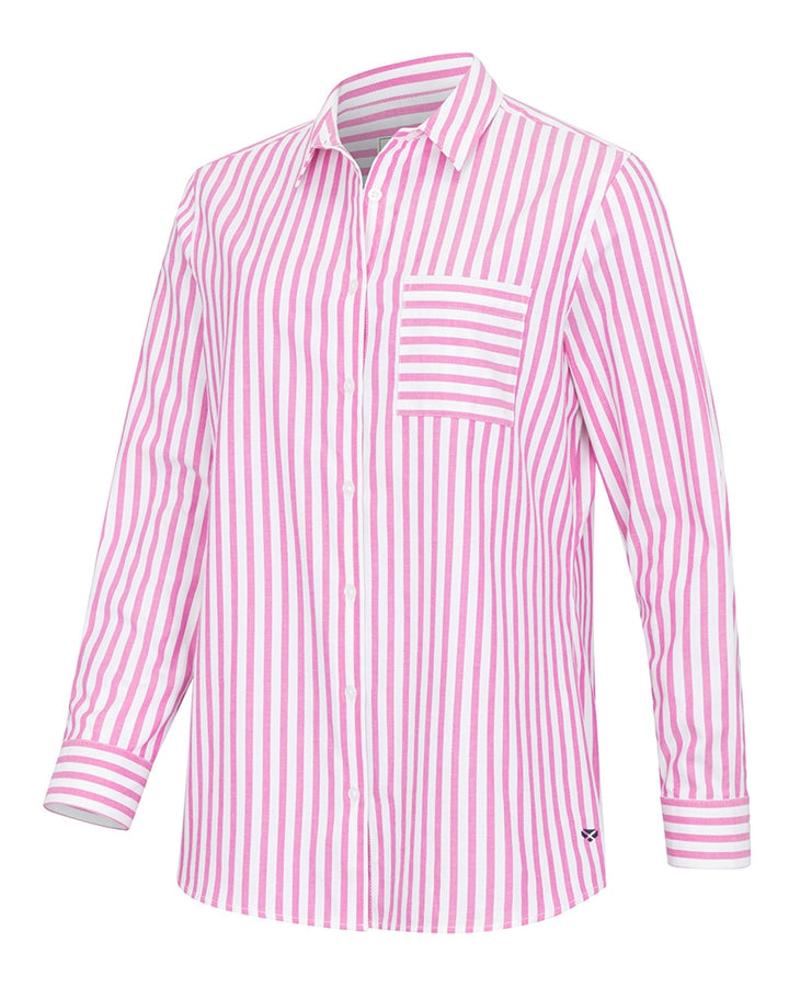 Sophia Oversized Stripe Shirt, pink/hvid