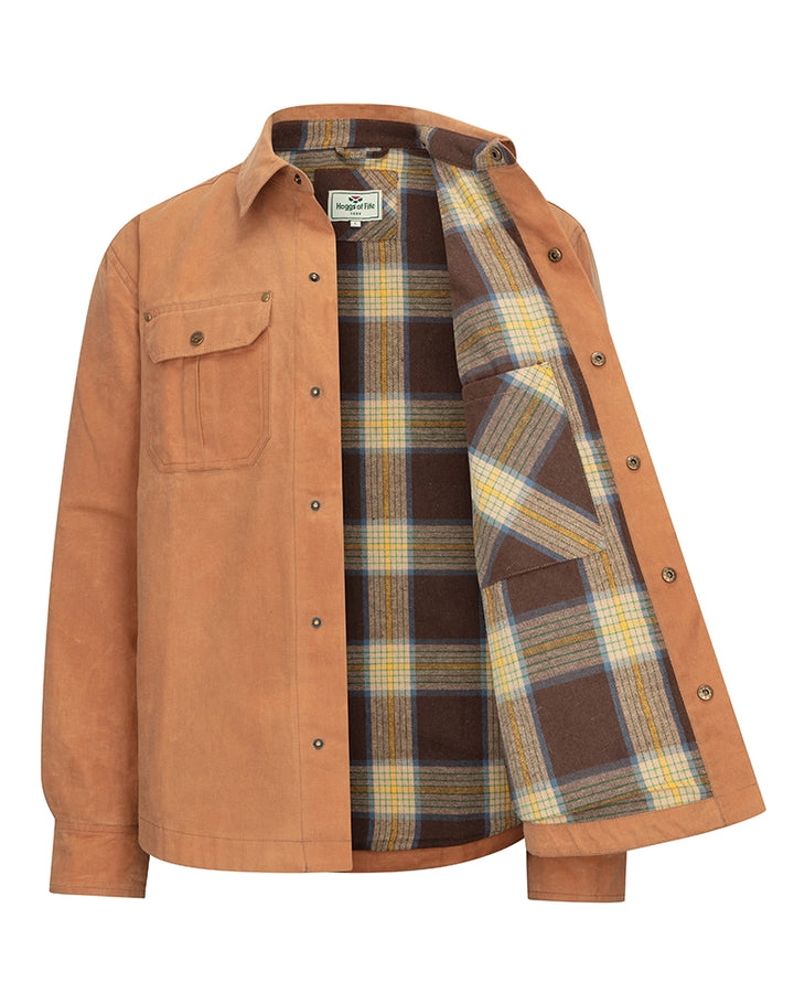Huntly Waxed Canvas Utility Overshirt, tan lysebrun