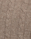 Jedburgh Crew Neck Cable Pullover, uldmix, oatmeal