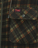 Caithness Hooded Fleece Shacket overshirt, grøn tern