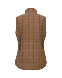 Eden ladies tweed waistcoat vest, bracken/wildberries