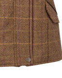 Eden ladies tweed waistcoat vest, bracken/wildberries
