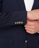Club blazer herre regular fit, uld, marineblå