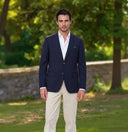 Club blazer herre regular fit, uld, marineblå