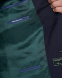 Club blazer herre regular fit, uld, marineblå