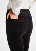 Elderflower, marineblå, ladies boot cut fløjlsbukser, babyfløjl m. stretch