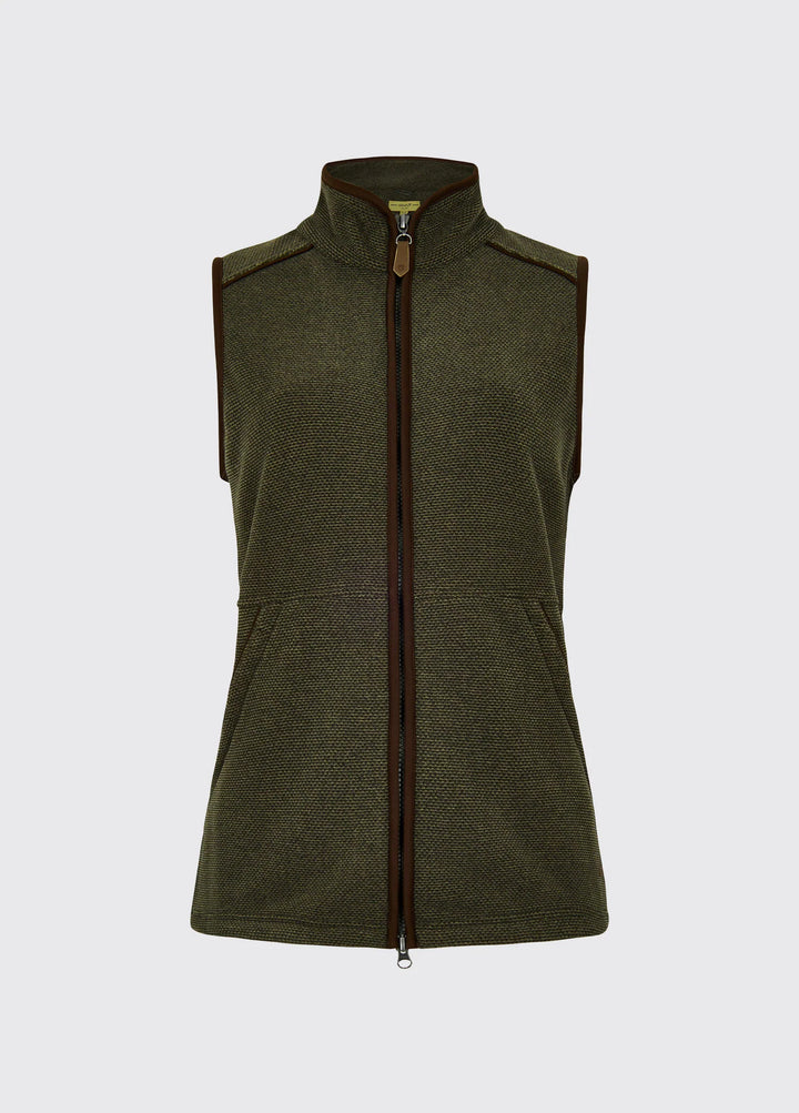 Carbury Women's Fleece Gilet, Olive grøn