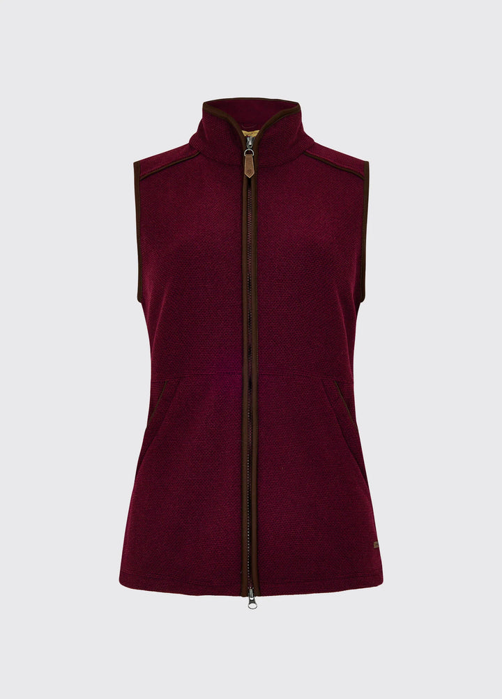 Carbury Women's Fleece Gilet, Oxblood