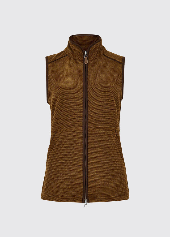 Carbury Women's Fleece Gilet, Walnut