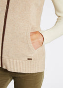 Sheedy Ladies Knitted Bodywarmer, oat
