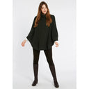 Kilronan Women’s Merino Poncho, olivengrøn