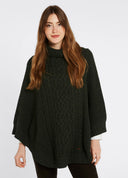 Kilronan Women’s Merino Poncho, olivengrøn