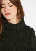 Kilronan Women’s Merino Poncho, olivengrøn