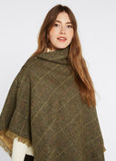 Hazelwood Tweed Poncho, Thistle