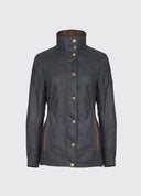 Mountrath, Navy, Ladies Waxed Jacket PRIMALOFT foret