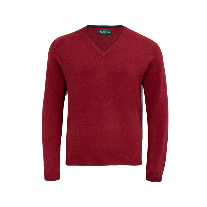 Streetly pullover, magma, v-hals classic fit, herre, lammeuld