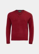 Streetly pullover, magma, v-hals classic fit, herre, vinrød