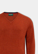 Streetly pullover, tiger, v-hals classic fit, herre, lammeuld