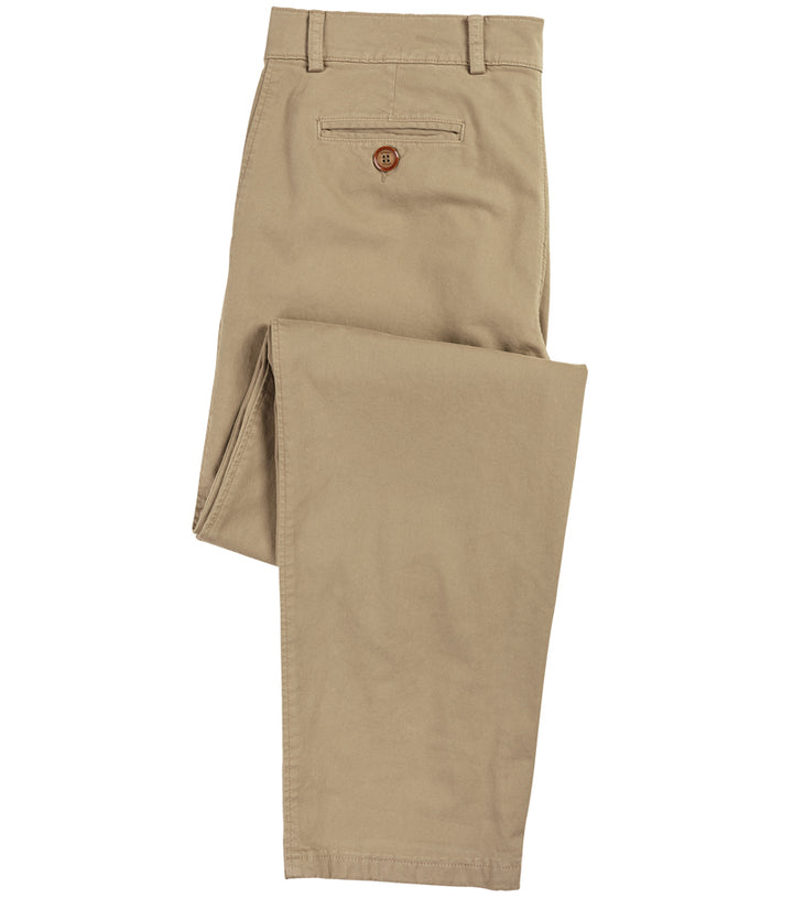 Beauly chinos, let buks, sandfarvet m. stretch