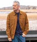 Huntly Waxed Canvas Utility Overshirt, karamel brun