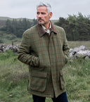 Kingussie Tweed Field Coat skydejakke, grøn/blå