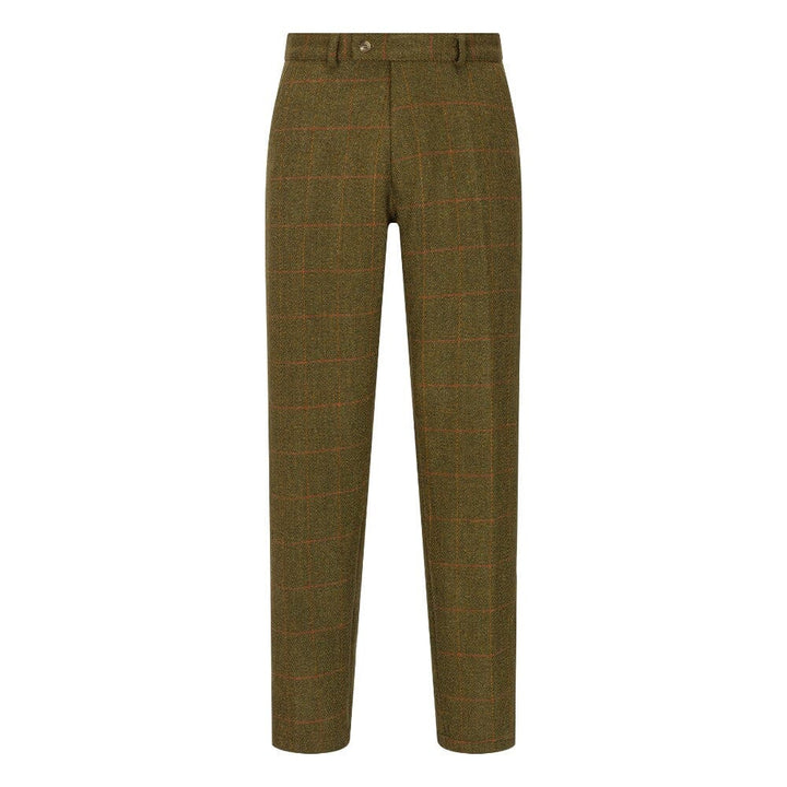 Leighton Men’s Derby Tweed Suit Trousers, mørk grøn