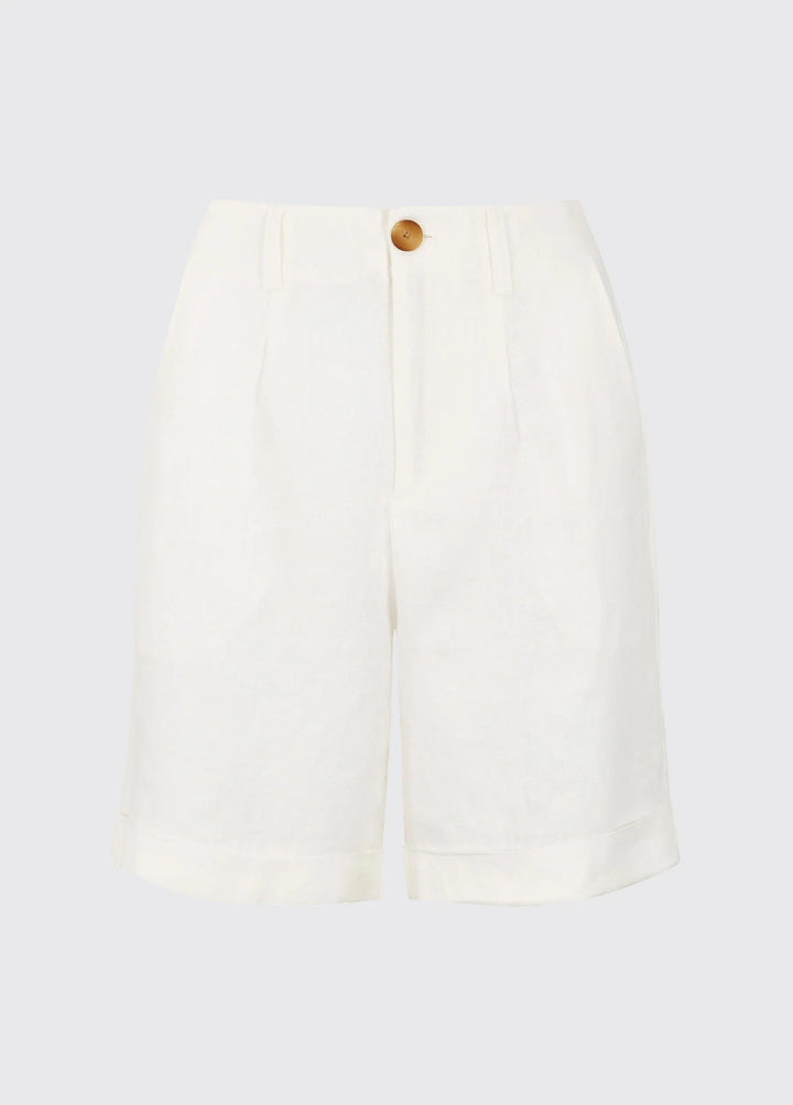 Maryland Women’s Linen Shorts, hvid
