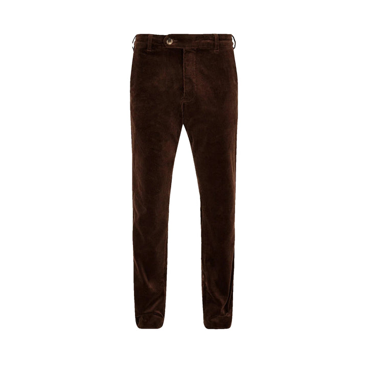 Stride mens fløjlsbukser, brun m. stretch
