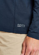 Freshford Mens langærmet polo, marineblå