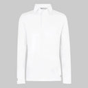 Freshford Mens langærmet polo, hvid