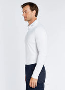 Freshford Mens langærmet polo, hvid