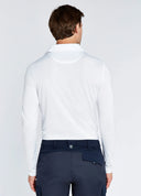 Freshford Mens langærmet polo, hvid