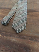 Slips, beige med striber, silke