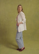 Avonlea Women’s Tailored Linen Jacket, hvid, str. 42