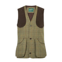 Rutland Mens Tweed Shooting Waistcoat, dark moss