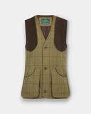 Rutland Mens Tweed Shooting Waistcoat, lichen