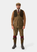 Rutland Mens Tweed Shooting Waistcoat, birch